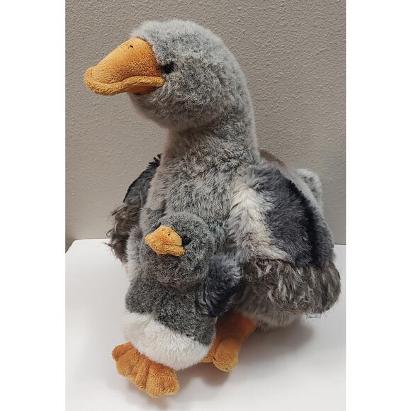 VTG Easter Fine Toy Co. Duck Goose Stuffed Animal Plush Mama Duckling 17” D1 - Picture 3 of 6